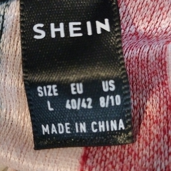 Shein Striped Criss Cross Back Bodycon Dress Size Large - Picture 7 of 8